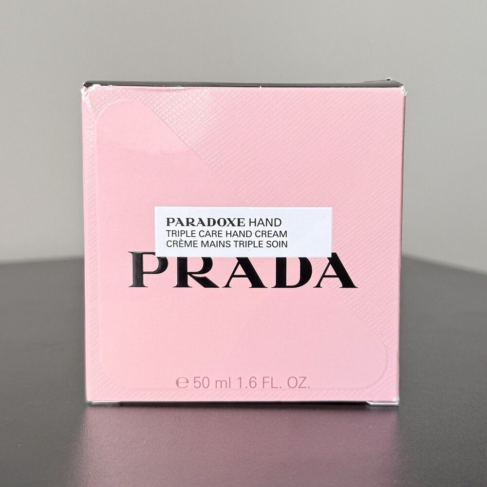 PRADA Paradoxe Hand Cream Lotion NIB Pink Triangle Bottle Floral Fragrance 1.6oz
